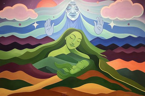 #3 Ariel Mar Pachamama mural wall
